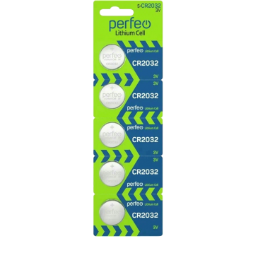 Эл.питания Perfeo CR2032 Lithium Cell (5 штук на блистере)